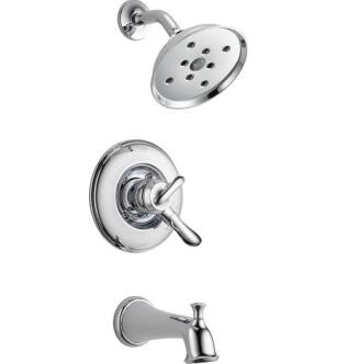 Delta T17494 Linden Monitor 17 Series Pressure Balance Tub and Shower Trim with Single Function Showerhead