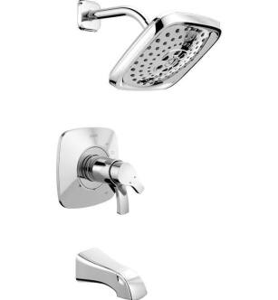 Delta T17452 Tesla Monitor 17 Series Pressure Balance Tub and Shower Trim with Multi Function Showerhead With Finish: Chrome