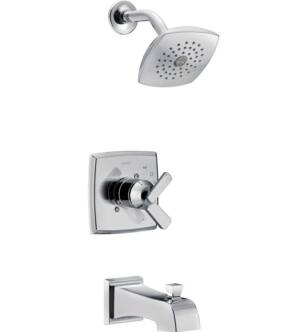 Delta T17464 Ashlyn Monitor 17 Series Tub and Shower Trim with Single Function Showerhead With Finish: Chrome