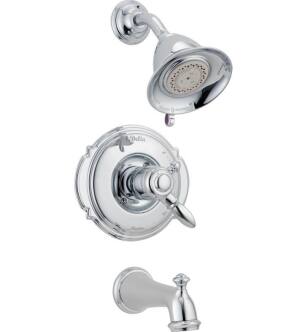 Delta T17455 Victorian Monitor 17 Series Tub and Shower Trim - Less Rough-In Valve With Finish: Chrome