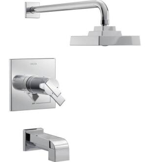 Delta T17T467 Ara TempAssure 17T Series Dual Function Thermostatic Tub and Shower Faucet Trim with H2Okinetic Showerhead
