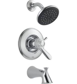 Delta T17T438 Lahara TempAssure 17T Series Tub and Shower Faucet Trim with Single Function Showerhead