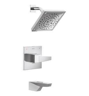 Delta T14443-PR Trillian Monitor 14 Series Pressure Balanced Tub and Shower Faucet Trim with Multi-Function Showerhead in Lumicoat Chrome