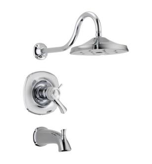 Delta T17T492-WE Addison TempAssure 17T Series Tub and Shower Faucet Trim with H2Okinetic Technology