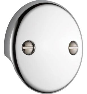 Delta U2693-PK 3 1/4" Overflow Plate Two Hole Tub Drain in Chrome