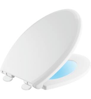 Delta 813902-N-WH Sanborne 14" Elongated Slow-Close/Quick-Release Nightlight Seat in White