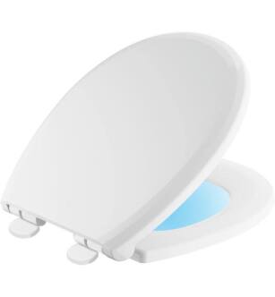 Delta 803902-N-WH Sanborne 14 3/8" Slow-Close/Quick-Release Nightlight Seat in White