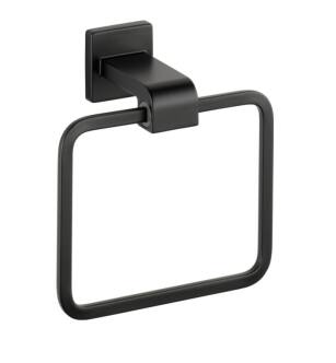 Delta 77546-BL Ara 2 1/8" Wall Mount Towel Ring in Matte Black in Matte Black