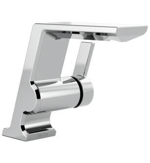 Delta 599-PR-MPU-DST Pivotal 5 1/2" Single Handle 1.2 GPM Bathroom Faucet with Less Pop-Up Drain in Lumicoat Chrome