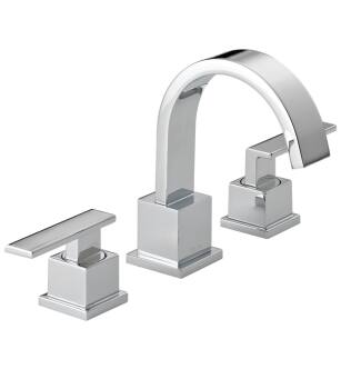 Delta 3553LF Vero 6 3/8" Two Handle Widespread Bathroom Faucet in Chrome