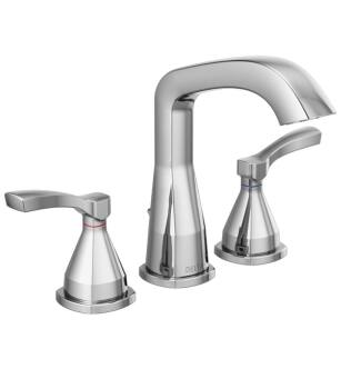 Delta 35776-MPU-DST Stryke 6 7/8" Two Handle Widespread Bathroom Faucet with Pop-Up Drain in Chrome