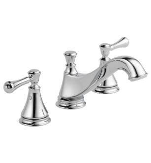 Delta 3595LF-MPU-LHP Cassidy 4" Two Handle Widespread Bathroom Faucet with Metal Pop-Up in Chrome