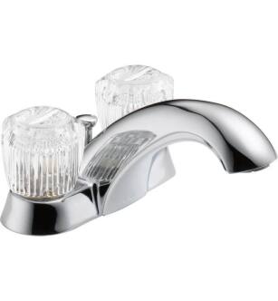Delta 2522LF-TPM Classic 3 1/4" Two Handle Tract-Pack Centerset Bathroom Faucet in Chrom