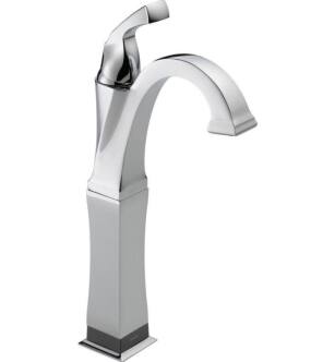 Delta 751T Dryden Single Handle Vessel Lavatory Faucet With Touch2O.Xt Technology and Optional VoiceIQ