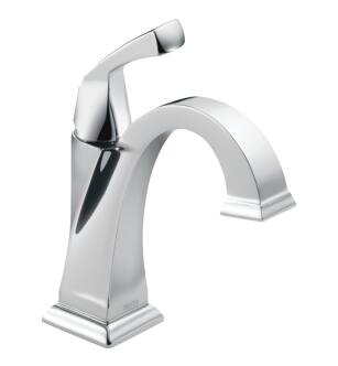Delta 551-DST Dryden 7 3/4" Single Handle Bathroom Sink Faucet with Pop-Up Drain in Chrome