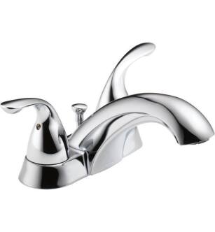 Delta 2523LF Classic 3 1/2" Two Handle Centerset Bathroom Faucet with Metal Pop-Up