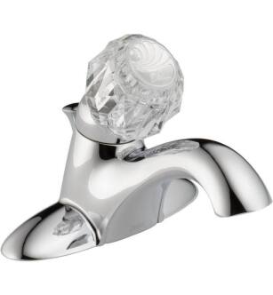 Delta 522-MPU-DST Classic 5 3/8" Single Handle Centerset Bathroom Faucet in Chrome