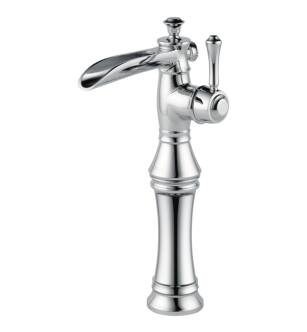 Delta 798LF Cassidy 11 5/8" Single Handle Channel Vessel Bathroom Faucet in Chrome