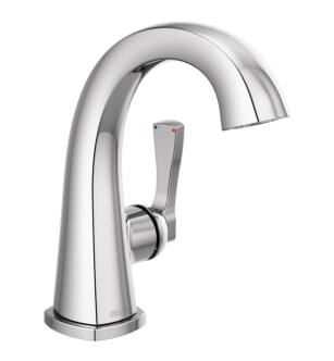 Delta 577-MPU-LHP-DST Stryke 7 3/8" Single Hole Bathroom Sink Faucet with Pop-Up Drain - Less Handles in Chrome