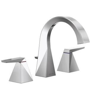 Delta 35546-PR-MPU-DST Trillian 7" Double Handle Widespread Bathroom Sink Faucet with Pop-Up Drain in Lumicoat Chrome