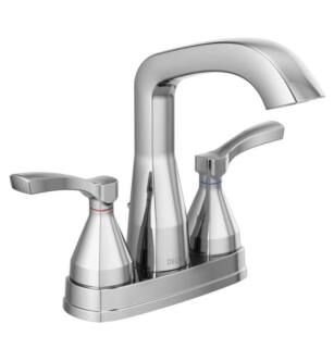 Delta 25776-MPU-DST Stryke 7 3/8" Two Handle Centerset Bathroom Faucet with Metal Pop-Up Drain in Chrome