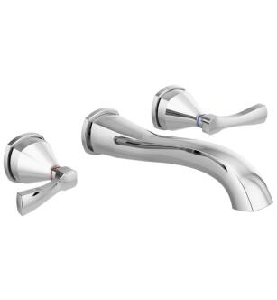 Delta T3576LF-WL Stryke 2" Two Handle Wall Mount Widespread Bathroom Faucet in Chrome