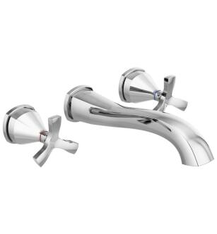 Delta T35766LF-WL Stryke 2" Two Cross Handle Wall Mount Widespread Bathroom Faucet in Chrome