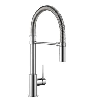Delta 9659-DST Trinsic Pro 19 5/8" Single Handle Pull-Down Kitchen Faucet with Spring Spout in Chrome