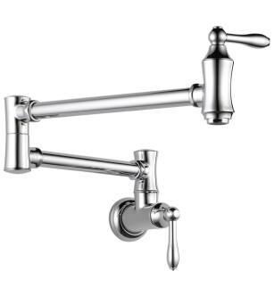 Delta 1177LF Cassidy 10 1/8" Traditional Wall Mount Pot Filler Faucet in Chrome