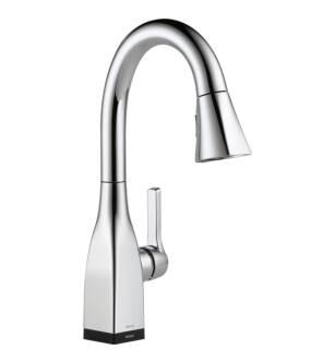 Delta 9983T-DST Mateo 15" Single Handle Pull-Down Bar/Prep Faucet with Touch2O Technology in Chrome