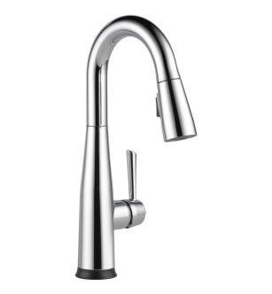 Delta 9913T-DST Essa 15" Single Handle Pull-Down Bar/Prep Kitchen Faucet with Touch2O Technology in Chrome