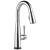 Delta 9913T-DST Essa 15" Single Handle Pull-Down Bar/Prep Kitchen Faucet with Touch2O Technology in Chrome