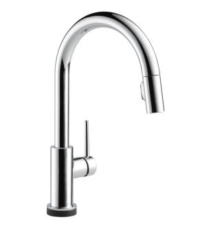 Delta 9159TV-DST Trinsic 15 3/4" Single Handle Pull-Down Kitchen Faucet with Touch2O Technology and Optional VoiceIQ in Chrome