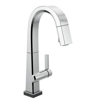 Delta 9993T-DST Pivotal 14 3/4" Single Handle Pull Down Bar/Prep Faucet With Touch2O Technology in Chrome