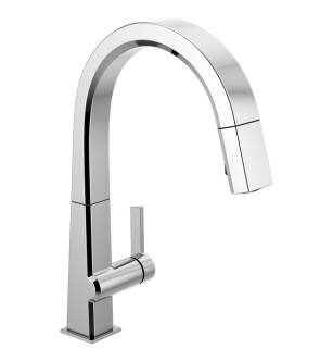 Delta 9193-DST Pivotal 15 1/2" Single Handle Pull Down Kitchen Faucet in Chrome