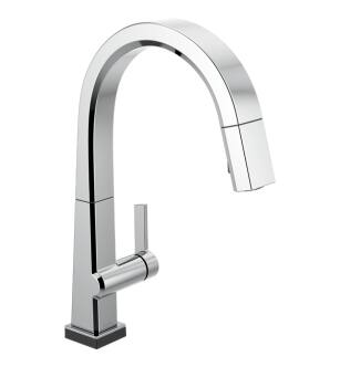 Delta 9193T-DST Pivotal 16" Single Handle Pull Down Kitchen Faucet with Touch2O Technology in Chrome