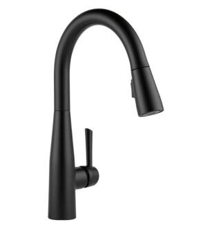 Delta 9113-BL-DST Essa 15 3/4" Single Handle Pull-Down Kitchen Faucet in Matte Black