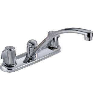 Delta 2100LF Cassidy 5 1/2" Double Handle Deck Mounted Kitchen Faucet in Chrome