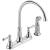 Delta 2497LF Cassidy 13 1/2" Double Handle Deck Mounted Kitchen Faucet with Side Spray in Chrome