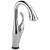 Delta 9992T-DST Addison 14 3/8" Single Handle Pull-Down Bar/Prep Faucet with Touch2O Technology and Optional VoiceIQ in Chrome