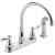 Delta 21996LF Windemere 11 5/8" Double Handle Deck Mounted Kitchen Faucet with Side Spray in Chrome