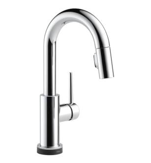 Delta 9959T-DST Trinsic 14" Single Handle Pull-Down Bar/Prep Faucet with Touch2O Technology in Chrome