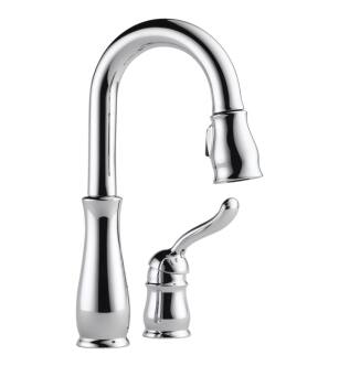 Delta 9978-DST Leland 14" Single Handle Pull-Down Bar/Prep Kitchen Faucet in Chrome