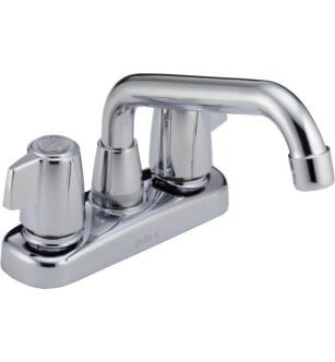 Delta 2123LF Classic 5 1/8" Two Handle Deck Mount Laundry Faucet in Chrome