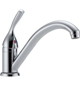 Delta 101-DST Classic 8 3/8" Single Handle Deck Mounted Kitchen Faucet in Chrome