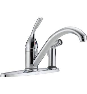Delta 300-DST Classic 8 3/8" Single Handle Kitchen Faucet with Side Spray in Chrome