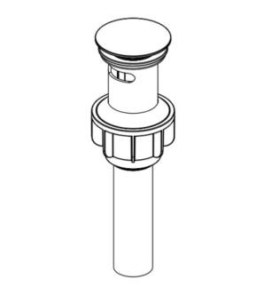 Delta RP100137 Broadmoor 2 1/4" Push Pop-Up Drain with Overflow