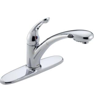 Delta 472-DST Signature 10" Single Handle Pull-Out Kitchen Faucet in Chrome