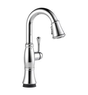 Delta 9997T-PR-DST Cassidy 15" Single Handle Pull-Down Bar/Prep Faucet with Touch2O Technology in Lumicoat Chrome