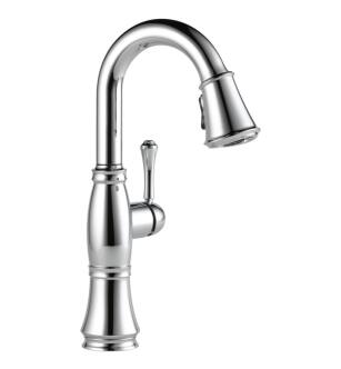 Delta 9997-PR-DST Cassidy 14 1/2" Single Handle Pull-Down Bar/Prep Faucet in Lumicoat Chrome